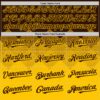 Custom Brown Gold 3D Pattern Design Gradient Square Shapes Authentic Baseball Jersey