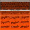 Custom Brown Orange 3D Pattern Design Gradient Square Shapes Authentic Baseball Jersey