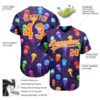 Custom Purple Bay Orange-White 3D Pattern Design Colorful Cartoon Jellyfish Authentic Baseball Jersey
