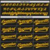 Custom Graffiti Pattern Gold-Black 3D Scratch Authentic Baseball Jersey