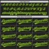 Custom Graffiti Pattern Neon Green-Black 3D Scratch Authentic Baseball Jersey