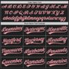 Custom Graffiti Pattern Medium Pink-Black 3D Scratch Authentic Baseball Jersey