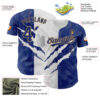 Custom Graffiti Pattern Royal-Old Gold 3D Scratch Authentic Baseball Jersey