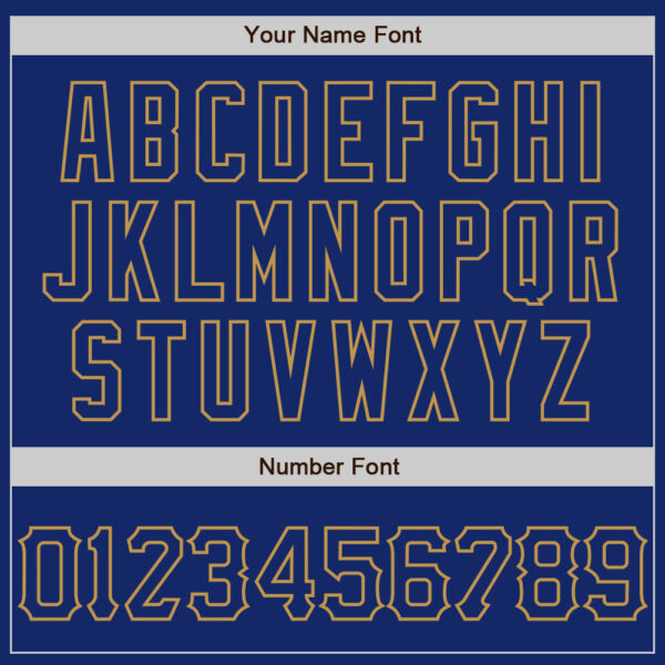 Custom Graffiti Pattern Royal-Old Gold 3D Scratch Authentic Baseball Jersey