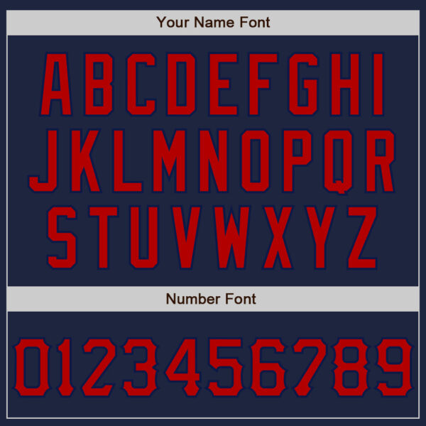 Custom Graffiti Pattern Red-Navy 3D Scratch Authentic Baseball Jersey