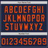 Custom Graffiti Pattern Orange-Navy 3D Scratch Authentic Baseball Jersey