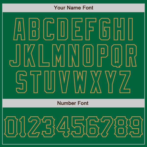 Custom Graffiti Pattern Kelly Green-Old Gold 3D Scratch Authentic Baseball Jersey