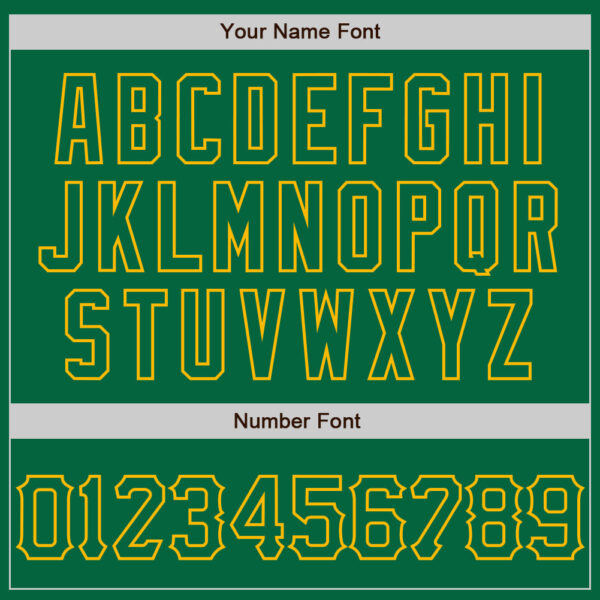 Custom Graffiti Pattern Kelly Green-Gold 3D Scratch Authentic Baseball Jersey