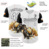 Custom White Black 3D Pattern Design International Jazz Day Authentic Baseball Jersey