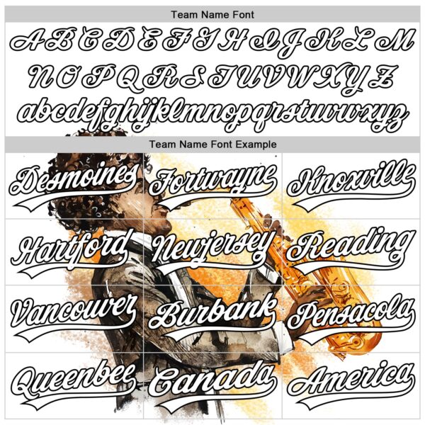 Custom White Black 3D Pattern Design International Jazz Day Authentic Baseball Jersey