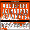 Custom Orange White-Black 3D Pattern Design Abstract Splash Grunge Art Authentic Baseball Jersey