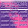 Custom Purple Pink-White 3D Pattern Design Abstract Brush Stroke Authentic Baseball Jersey