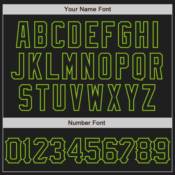 Custom Black Neon Green 3D Pattern Design Curve Lines Authentic Baseball Jersey