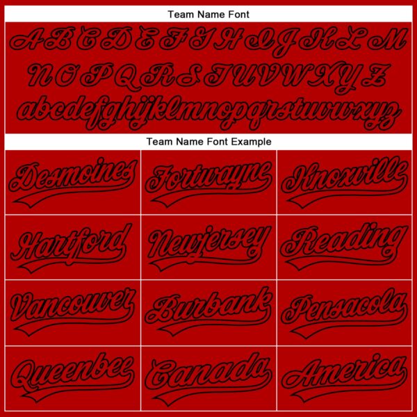 Custom Red Black 3D Pattern Design Side Stripes Authentic Baseball Jersey