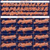 Custom Navy Orange-White 3D Pattern Design Star Lines Authentic Baseball Jersey