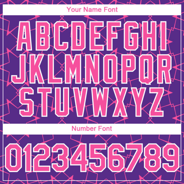 Custom Purple Pink-White 3D Pattern Design Star Lines Authentic Baseball Jersey