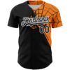Custom Black Bay Orange-White 3D Pattern Design Spider Web Authentic Baseball Jersey