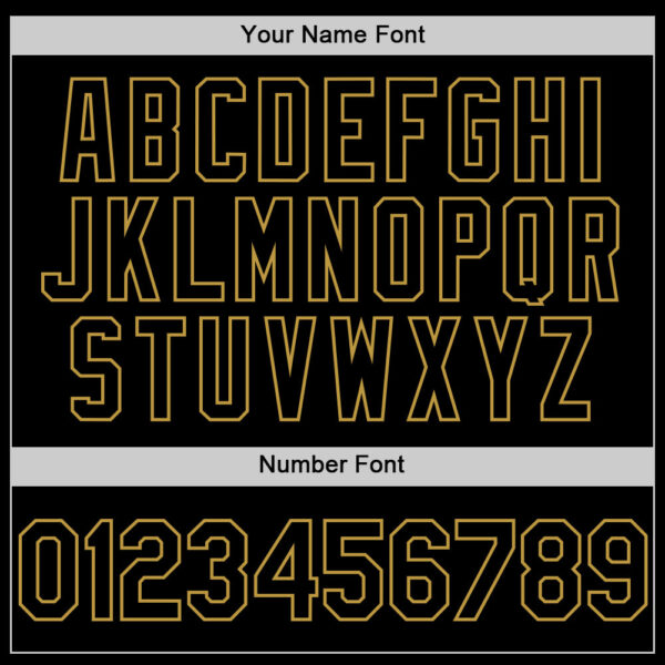 Custom Black Old Gold Line Authentic Baseball Jersey