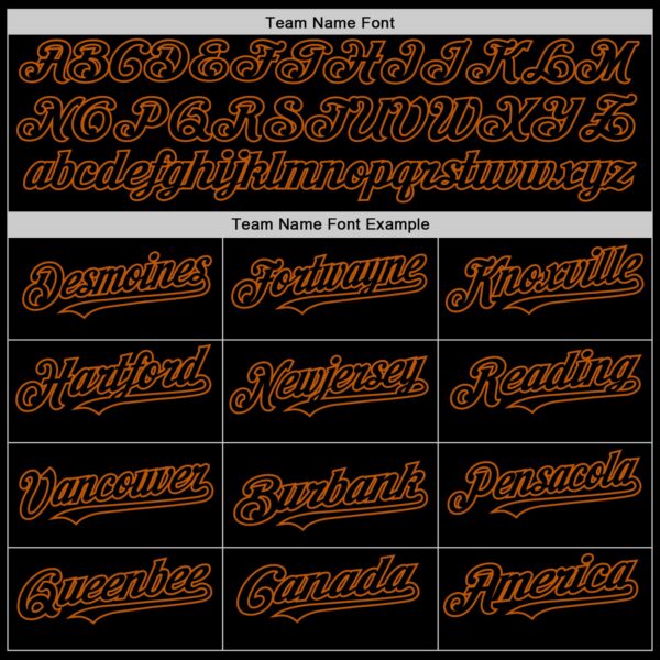 Custom Black Texas Orange Line Authentic Baseball Jersey