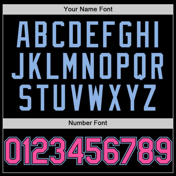 Custom Black Pink-Light Blue Line Authentic Baseball Jersey