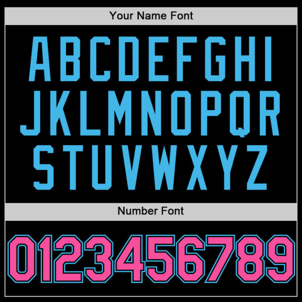 Custom Black Pink-Sky Blue Line Authentic Baseball Jersey