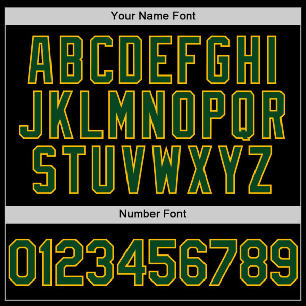 Custom Black Green-Gold Line Authentic Baseball Jersey