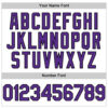 Custom White Purple-Black Line Authentic Baseball Jersey