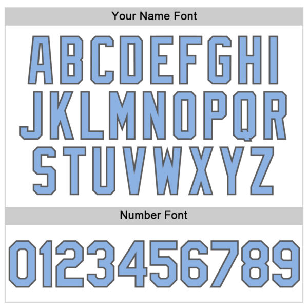 Custom White Light Blue-Steel Gray Line Authentic Baseball Jersey