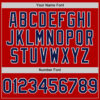 Custom Red Navy-White Line Authentic Baseball Jersey