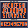 Custom Navy Orange-White Line Authentic Baseball Jersey