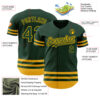 Custom Green Gold Line Authentic Baseball Jersey