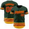 Custom Green Red-Gold Line Authentic Baseball Jersey