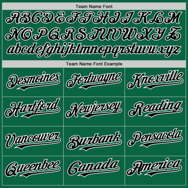 Custom Kelly Green Black-White Line Authentic Baseball Jersey