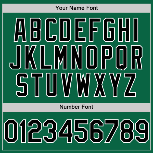 Custom Kelly Green Black-White Line Authentic Baseball Jersey