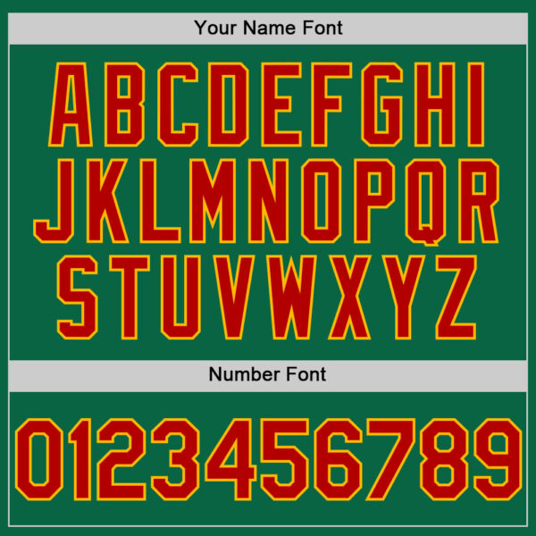 Custom Kelly Green Red-Gold Line Authentic Baseball Jersey