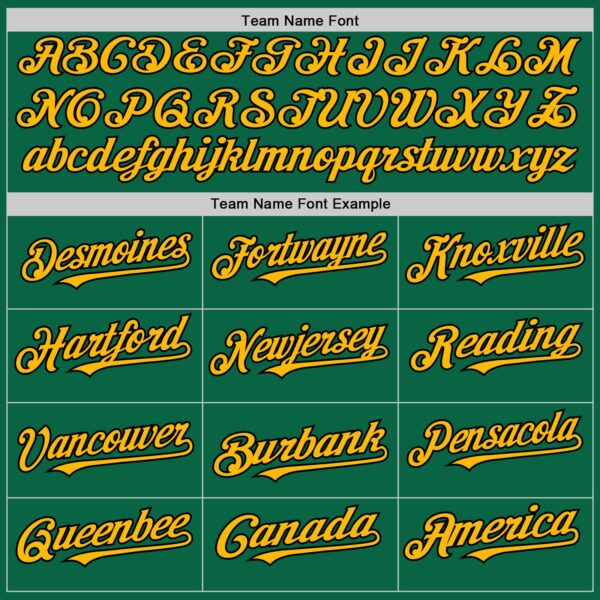 Custom Kelly Green Gold-Black Line Authentic Baseball Jersey