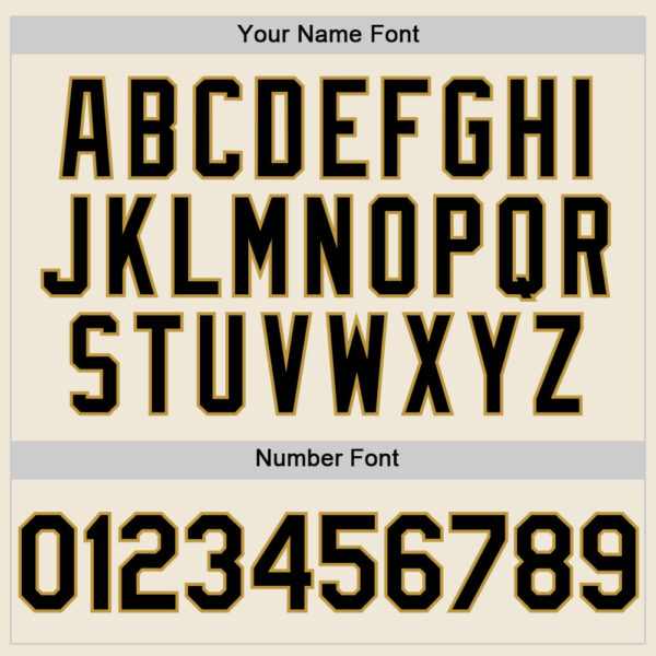 Custom Cream Black-Old Gold Line Authentic Baseball Jersey