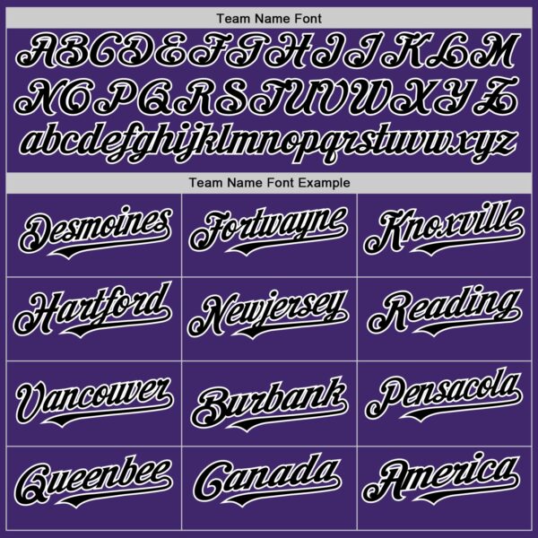 Custom Purple Black-White Line Authentic Baseball Jersey