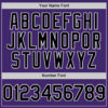 Custom Purple Black-White Line Authentic Baseball Jersey