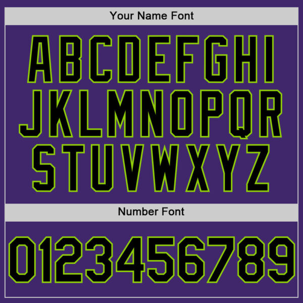 Custom Purple Black-Neon Green Line Authentic Baseball Jersey