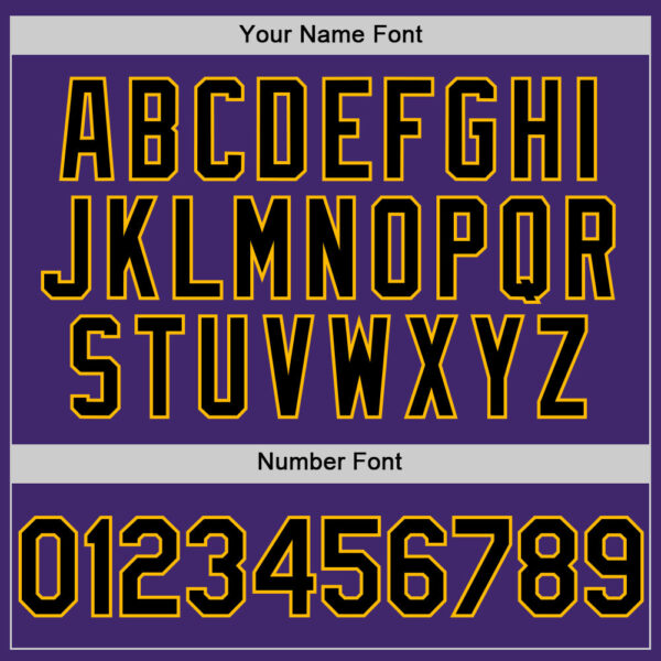 Custom Purple Black-Gold Line Authentic Baseball Jersey