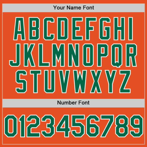 Custom Orange Kelly Green-White Line Authentic Baseball Jersey