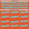 Custom Orange Teal-White Line Authentic Baseball Jersey
