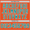 Custom Orange Teal-White Line Authentic Baseball Jersey