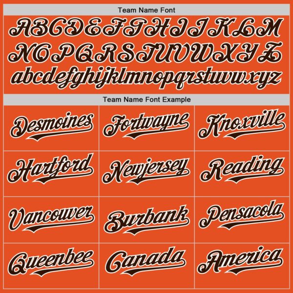 Custom Orange Brown-White Line Authentic Baseball Jersey