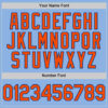Custom Light Blue Orange-Royal Line Authentic Baseball Jersey