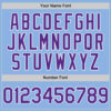 Custom Light Blue Purple-White Line Authentic Baseball Jersey