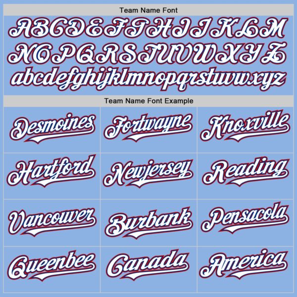 Custom Light Blue Royal-Red Line Authentic Baseball Jersey