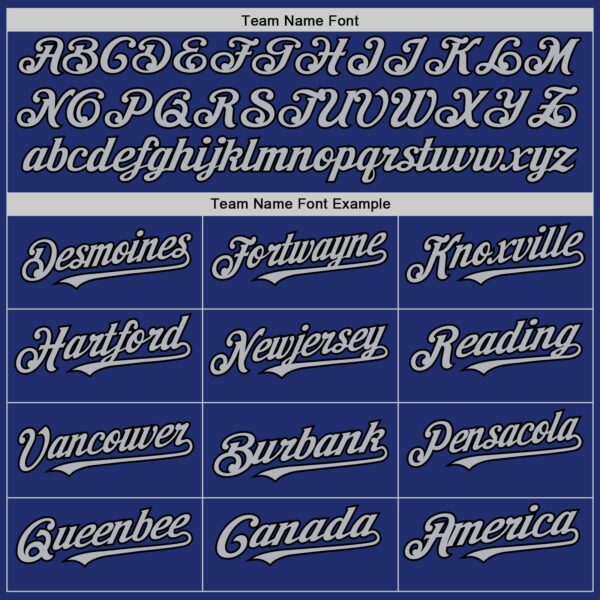 Custom Royal Gray-Black Line Authentic Baseball Jersey