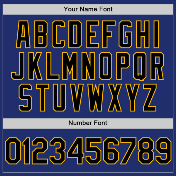 Custom Royal Black-Gold Line Authentic Baseball Jersey